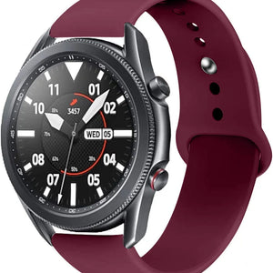 Silicone Sport Strap, on a watch, 3/4 front view