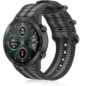 Correa nylon con hebilla Honor Magic Watch 2 (negro/gris)