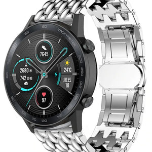 Correa acero Dragon Honor Magic Watch 2 (plateado)