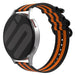 Correa de nylon con hebilla Huawei Watch 3 Pro (negro/naranja)