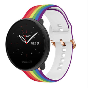 Print Silicone Strap, on a watch, 3/4 front view