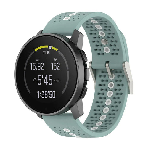 Correa silicona Suunto Race 2 (verde-gris/blanco)