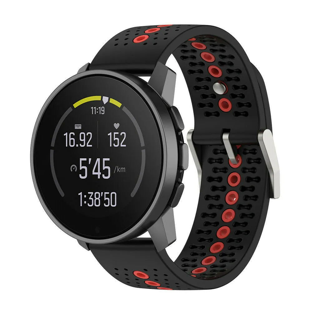 Suunto Run Silicone Strap (Black/Red)