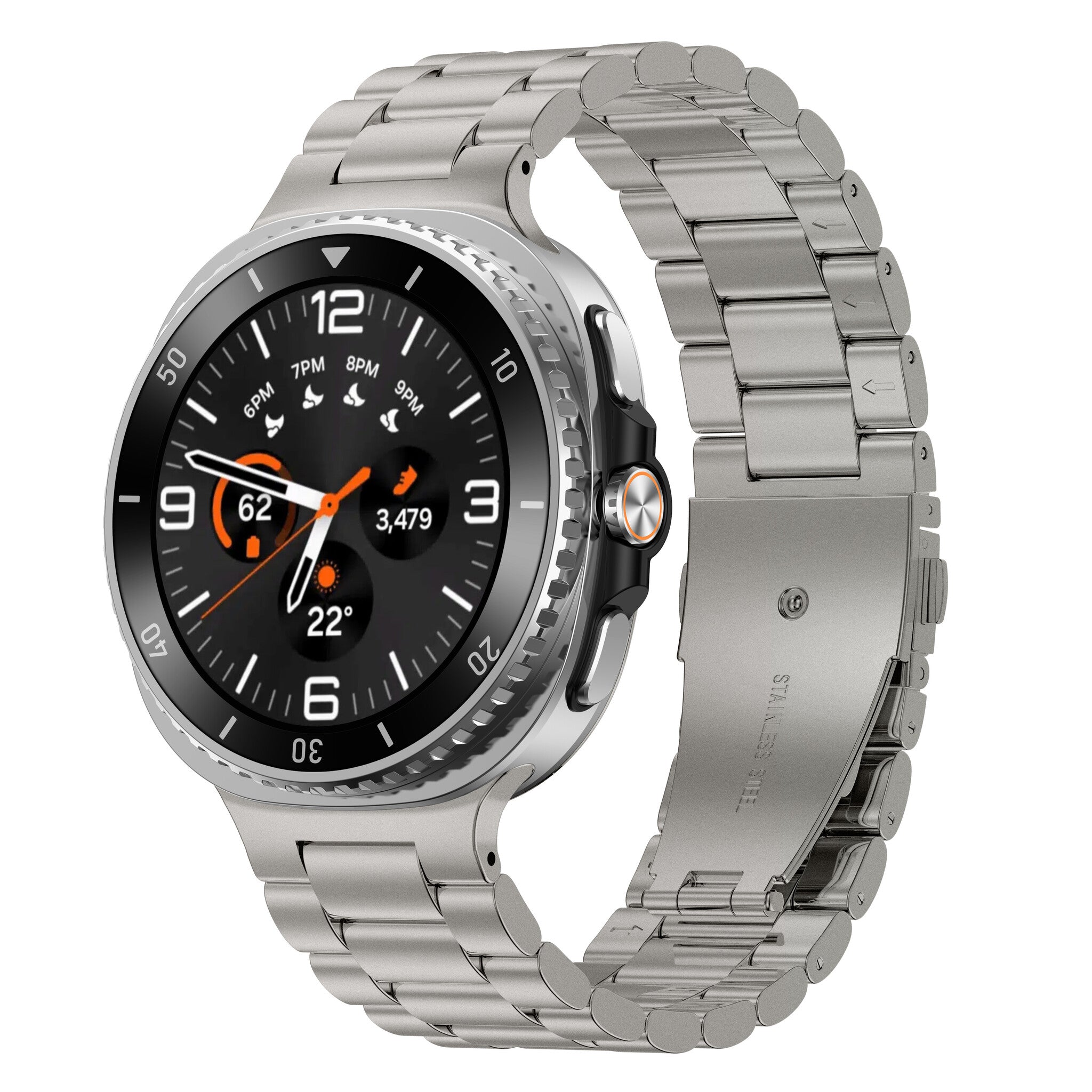 Correa acero Samsung Galaxy Watch 8 Classic (titanio)