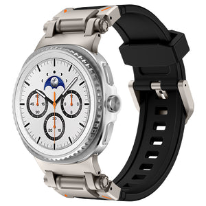 Correa silicona 'Explorer' Samsung Galaxy Watch 8 Classic negro con titanio