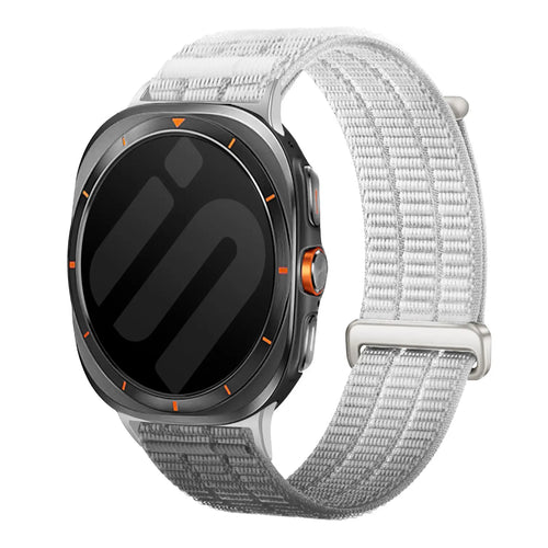 Nylon Air Strap, gradient grey, on a watch, 3/4 front view
