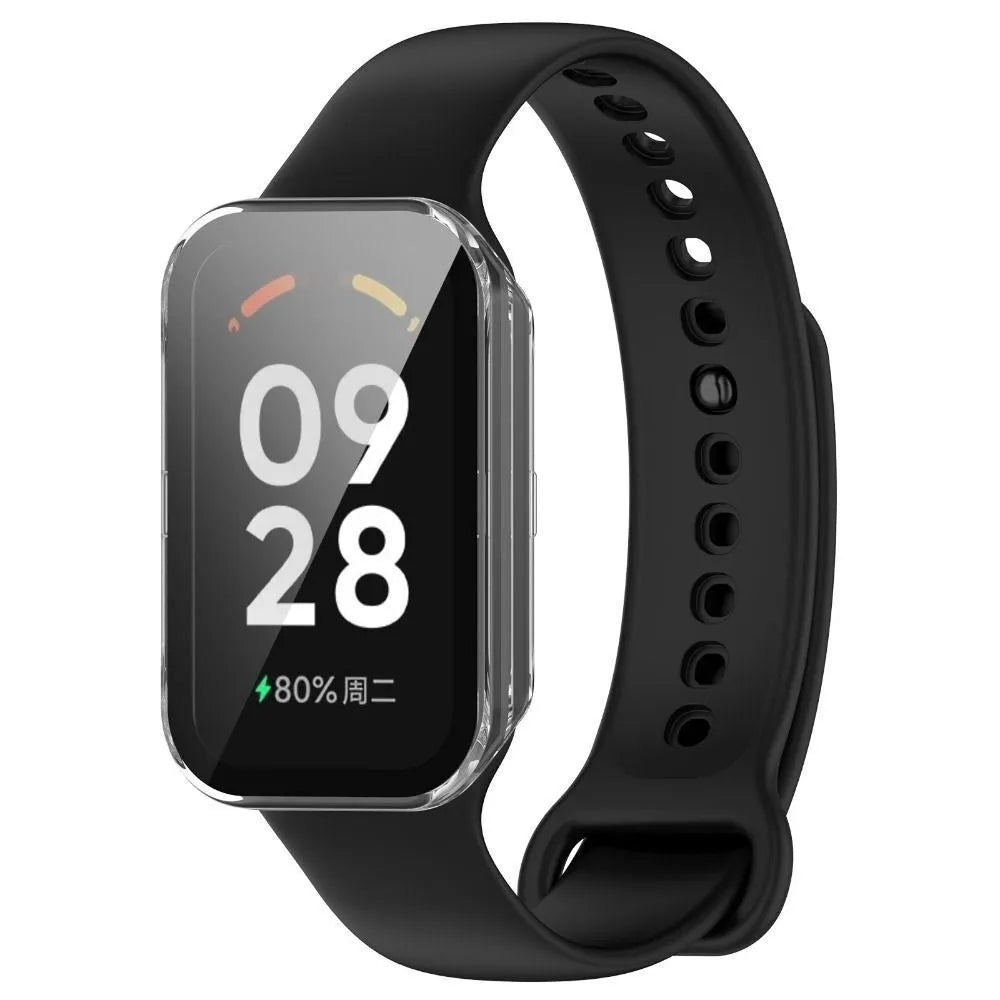 Funda dura con vidrio Xiaomi Smart Band 8 Active (transparente)