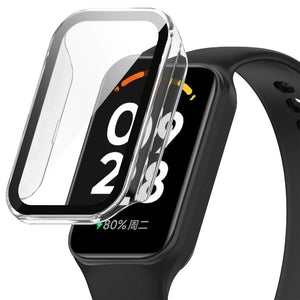 Funda dura con vidrio Xiaomi Smart Band 8 Active (transparente)