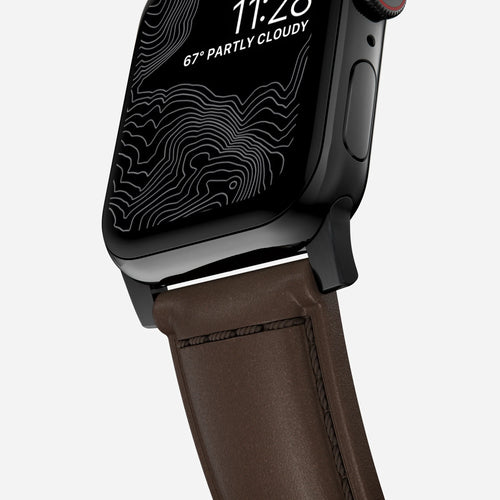 Nomad Correa cuero tradicional Apple Watch (marrón/negro)