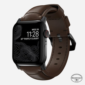 Nomad Correa cuero tradicional Apple Watch (marrón/negro)