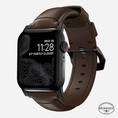 Nomad Correa cuero tradicional Apple Watch (marrón/negro)
