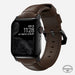 Nomad Correa cuero tradicional Apple Watch (marrón/negro)