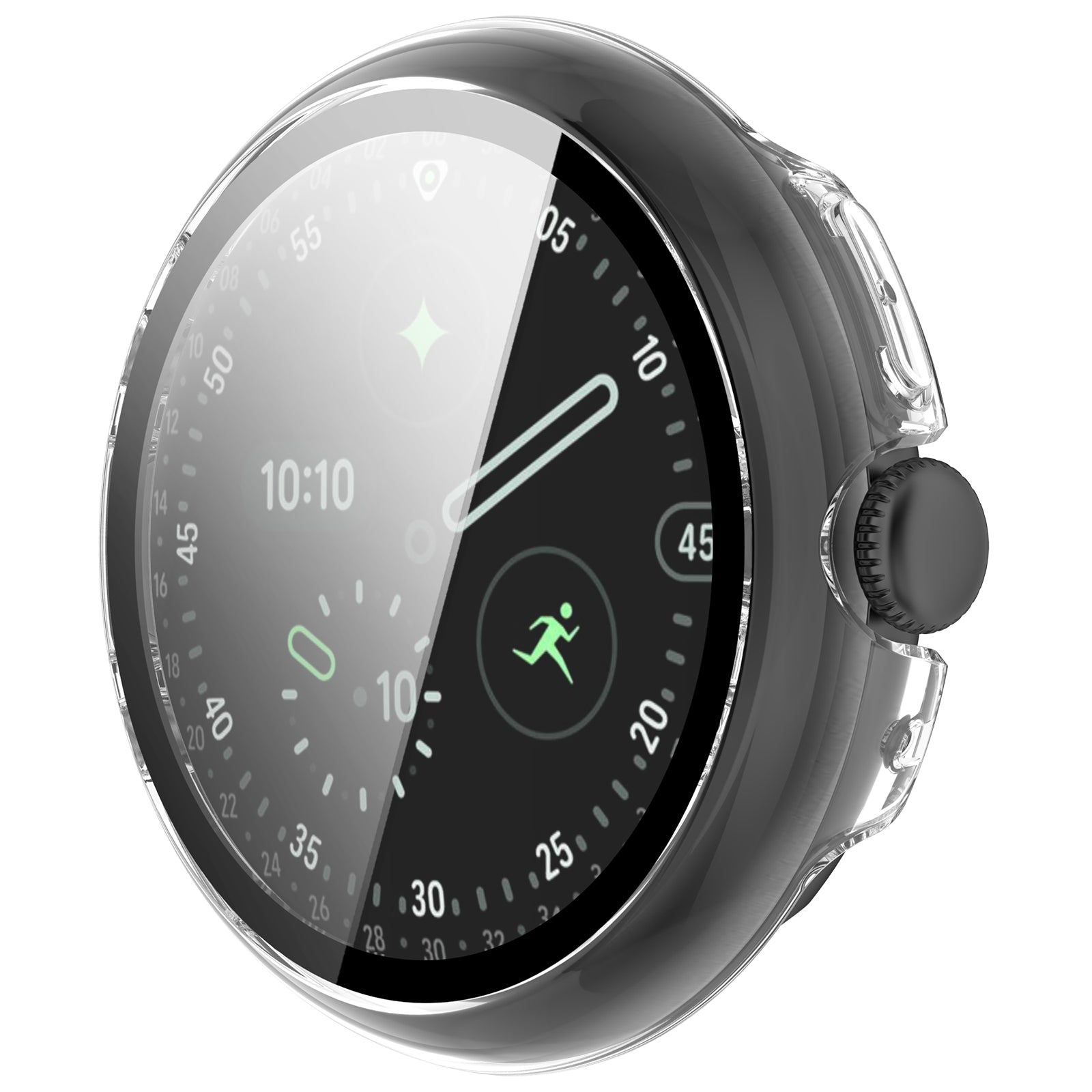 Funda resistente con vidrio Google Pixel Watch 4 - 45mm (transparente)