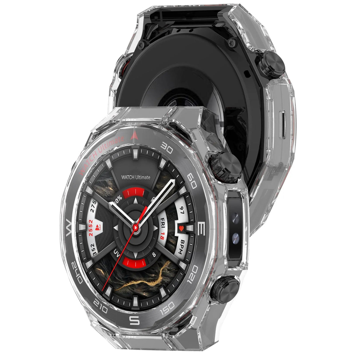 Funda PC con cristal Huawei Watch Ultimate 2 (transparente)