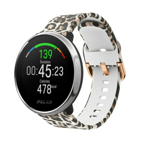Print Silicone Strap, on a watch, 3/4 front view