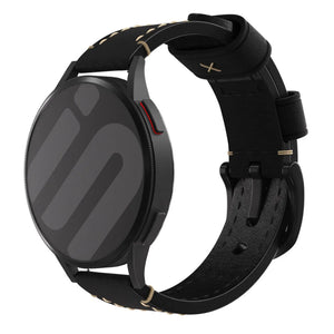 Correa de cuero auténtico Oppo Watch X2 Mini (negro)