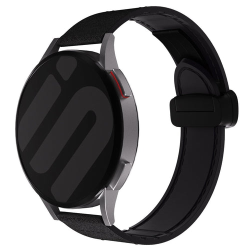 Correa cuero con hebilla en D Amazfit Bip 6 (negro)