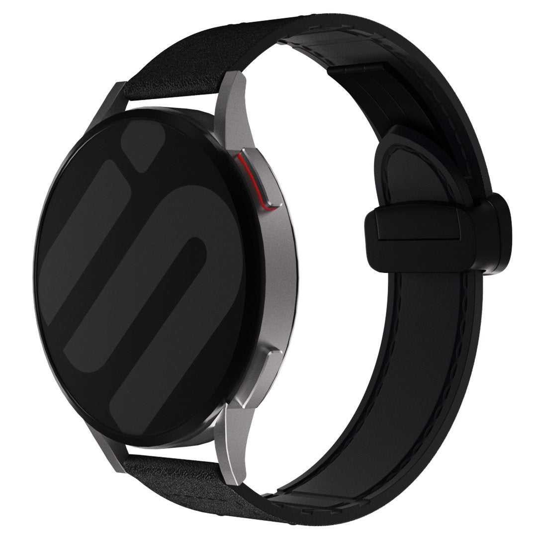 Correa cuero con hebilla en D Amazfit Bip 6 (negro)