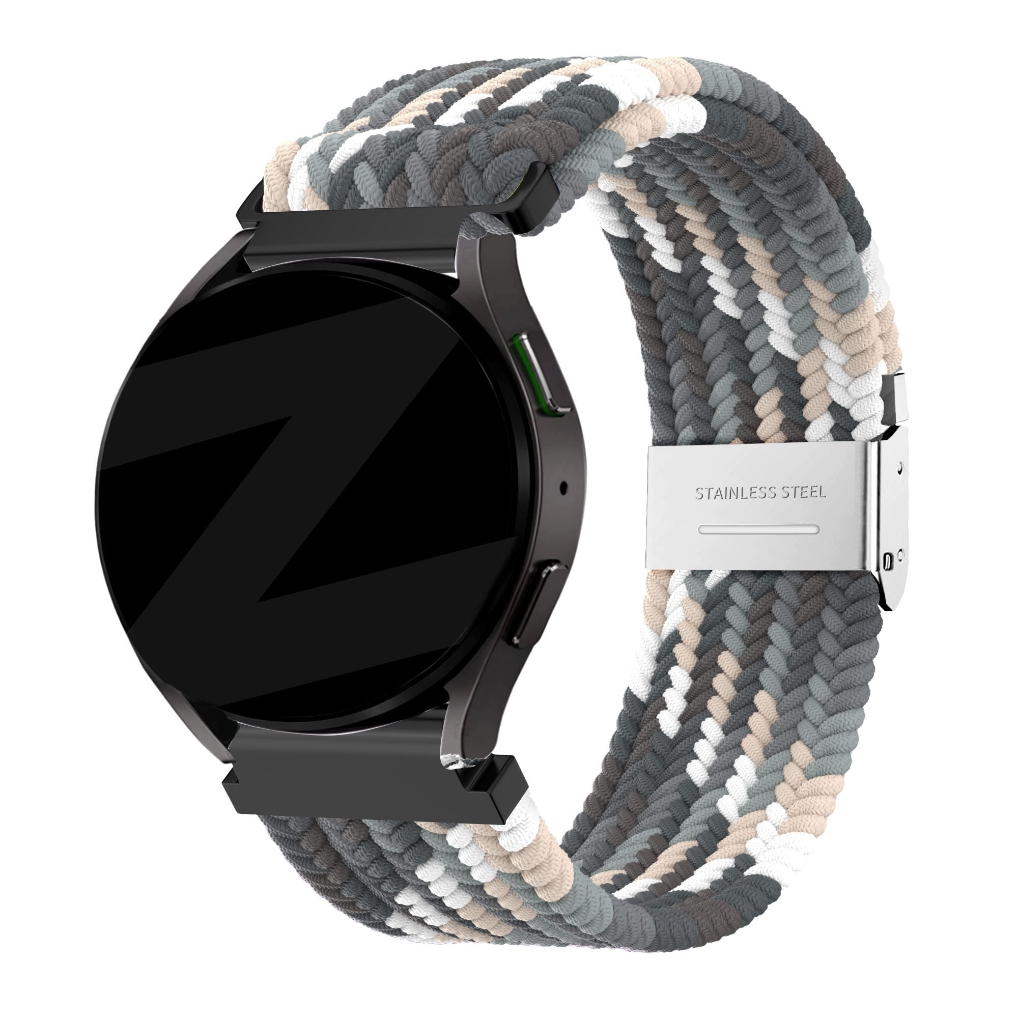 Bandz Correa nylon trenzada Garmin Forerunner 55 (mandala negro)