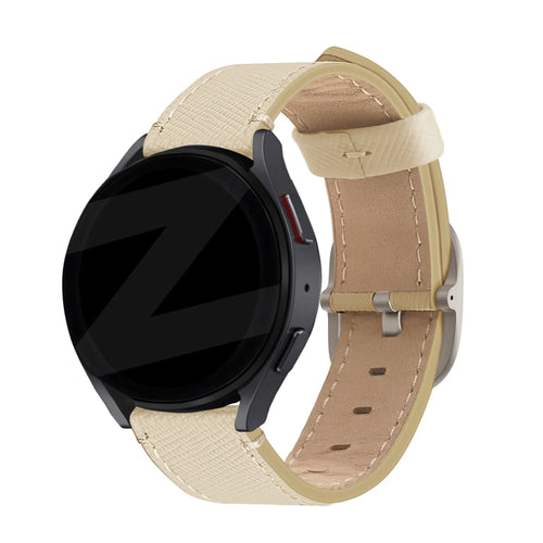 Bandz Correa cuero 'De lujo' OnePlus Watch 3 (caqui)