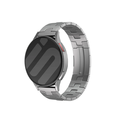 Suunto 9 Peak Titanium Grain Strap (Flat Buckle) (Silver)