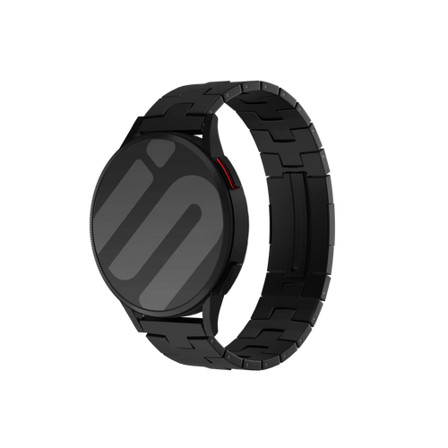 Gard Pro Health Smartwatch 2 Titanium Grain Strap (Flat Clasp) (Black)