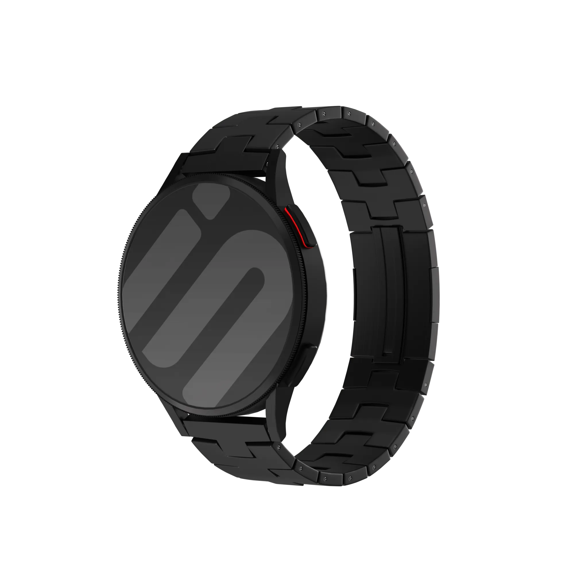 Correa titanio granulado (cierre plano) Huawei Watch Ultimate (negro)