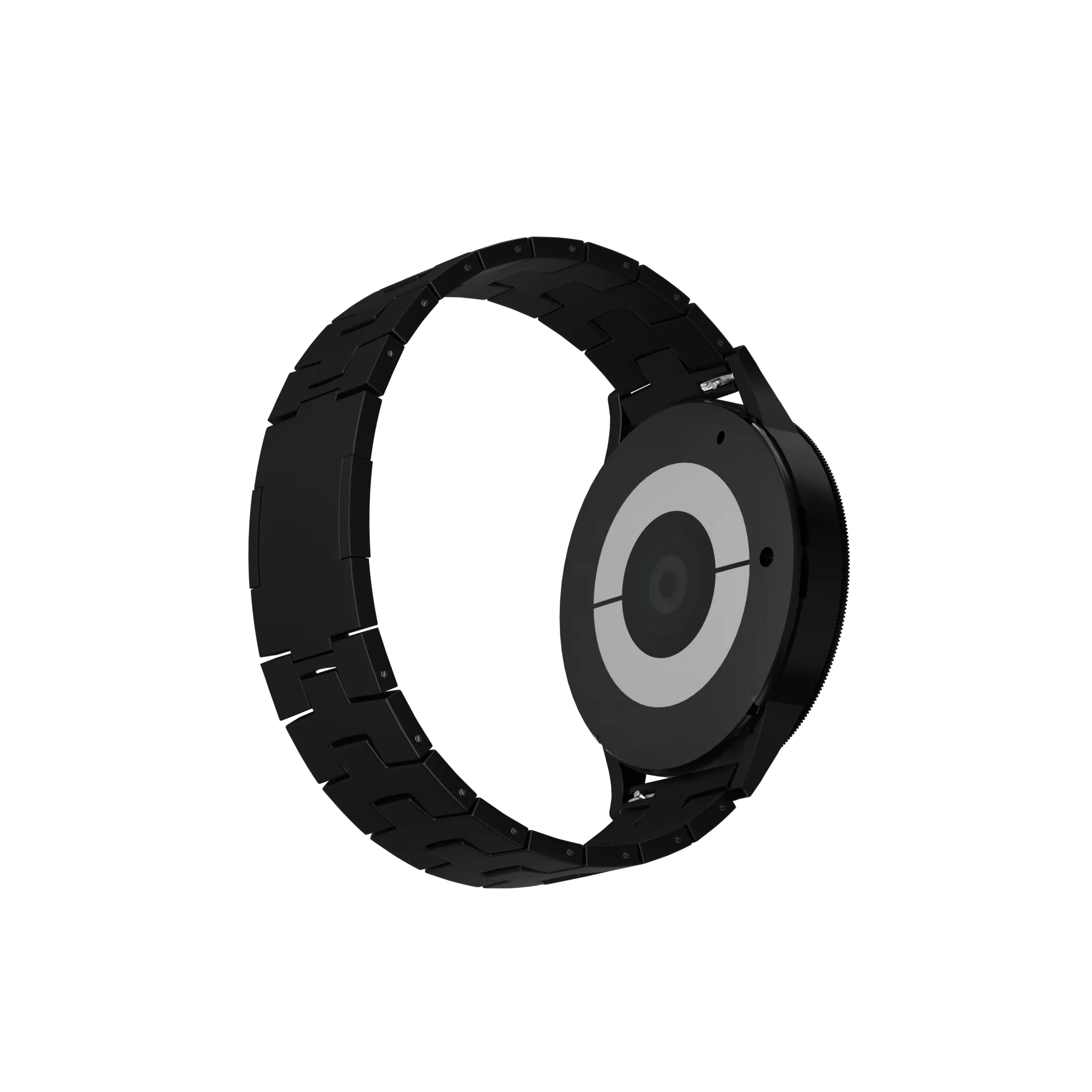 Correa titanio granulado (cierre plano) Huawei Watch Ultimate (negro)