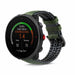 Polar Vantage M Silicone/Leather Strap (Black/Green)
