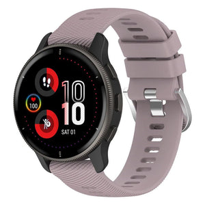 Silicone Strap, violet, on a watch, 3/4 front view