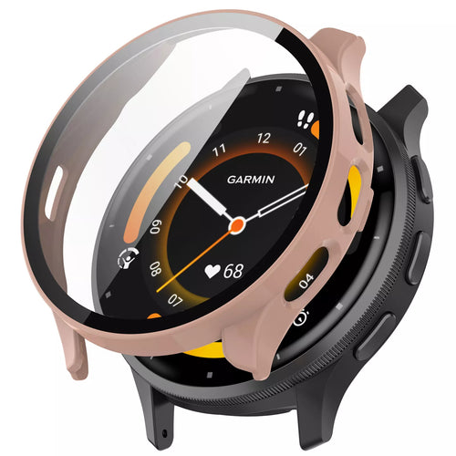 Funda rígida con vidrio Garmin Venu 3s (rosa)