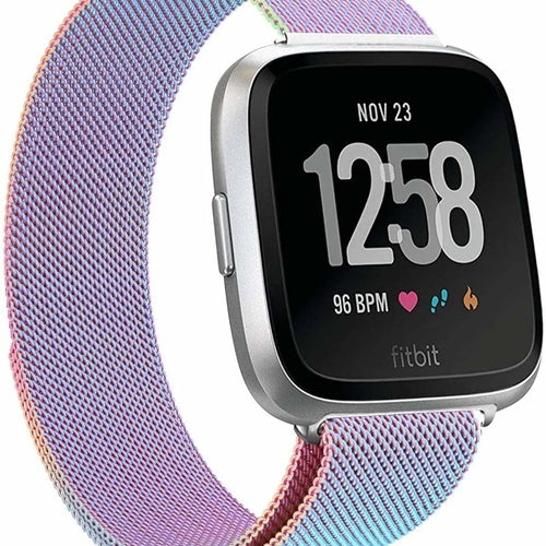 Milanese Strap, on a watch, 3/4 front view