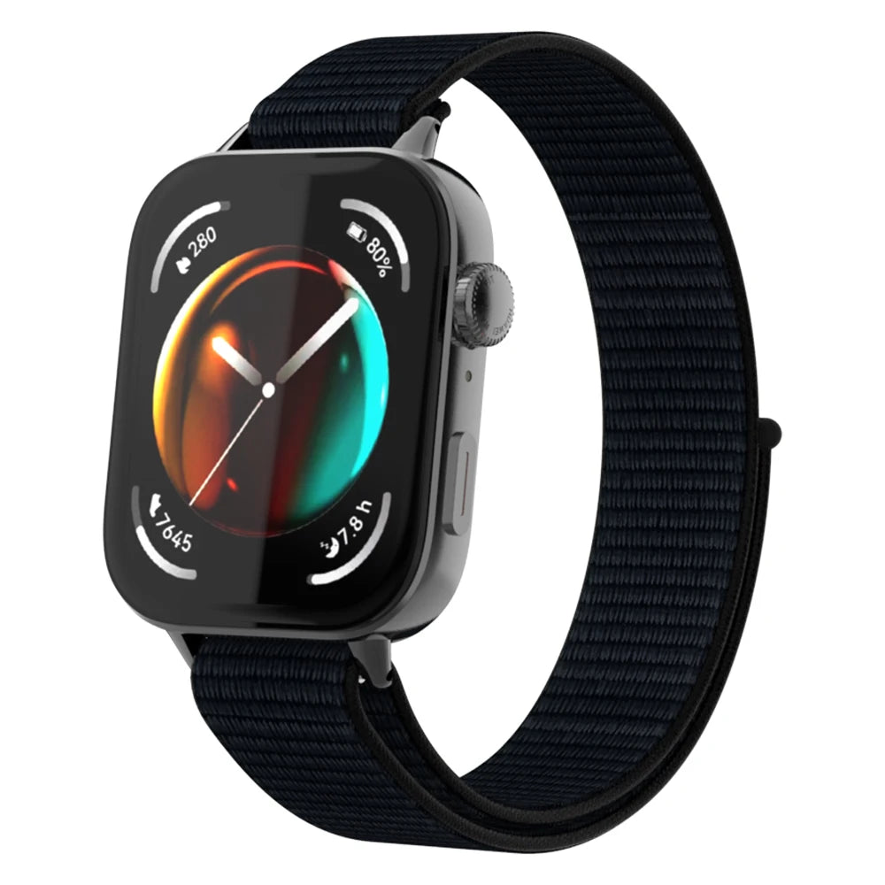 Correa nylon Huawei Watch Fit 4 (negro)