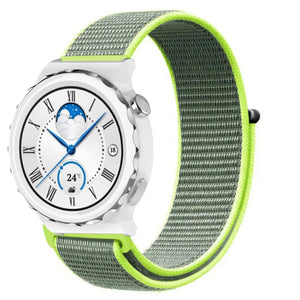 Nylon Strap, fluorescent, on a watch, 3/4 front view