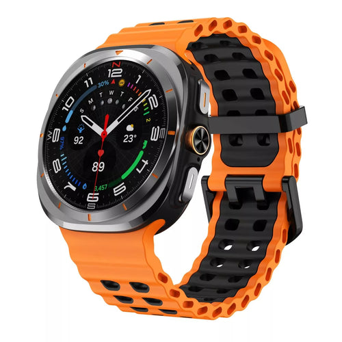 Correa de silicona wave Samsung Galaxy Watch Ultra (naranja/negra)