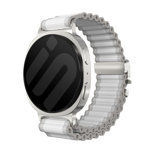 Correa nylon Outdoor con hebilla-P Samsung Galaxy Watch 9 - 44mm (blanco con plata)