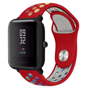 Silicone Sport Strap, on a watch, 3/4 front view