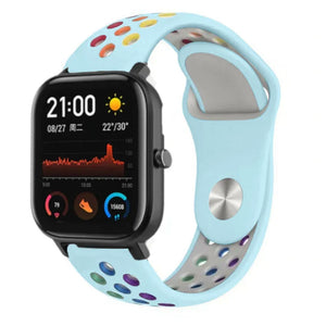 Silicone Sport Strap, on a watch, 3/4 front view