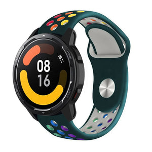 Silicone Sport Strap, on a watch, 3/4 front view