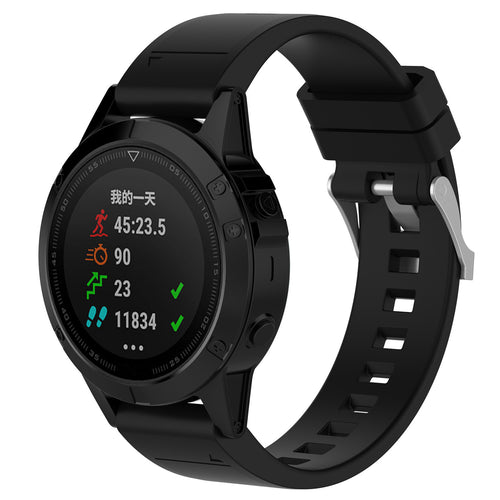 Correa silicona brillante Garmin Approach S70 - 42mm (negro)