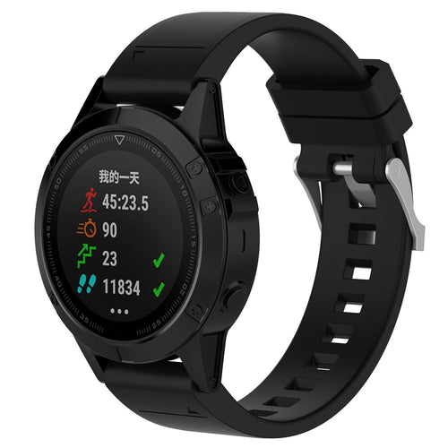 Garmin Instinct Glossy Silicone Strap (Black)