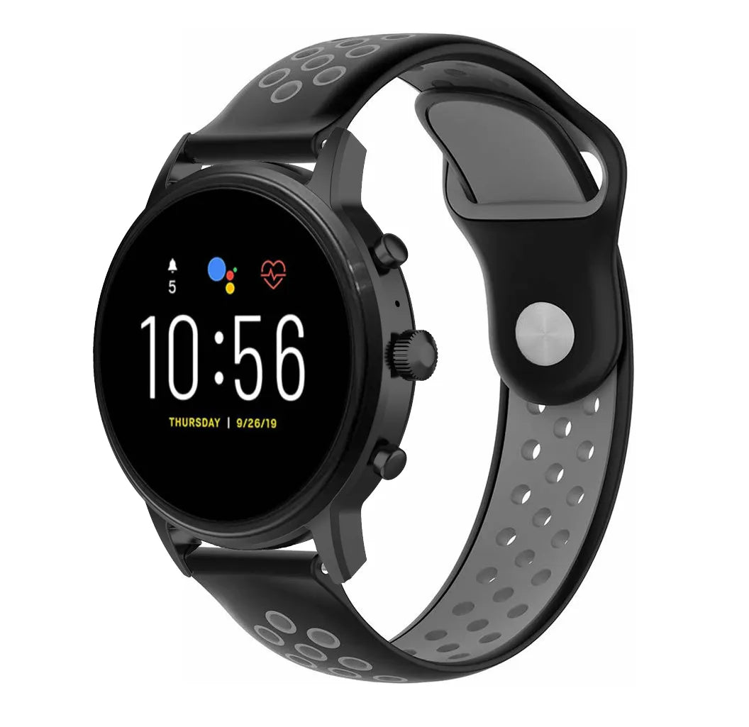 Correa deportiva Fossil Gen 4 Explorist HR (negro/gris)