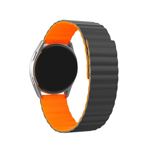 ICE Smart TKS Rectangular 1.41 Magnetic Silicone Strap (Black/Orange)