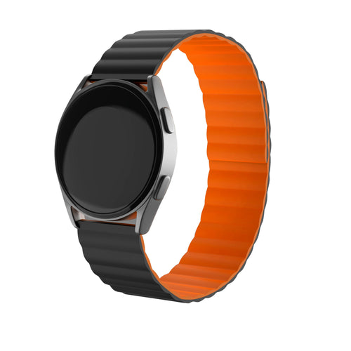 Correa silicona magnética Huawei Watch GT 7 Pro (negro/naranja)