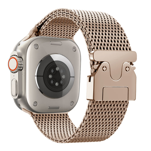 Bandz Correa milanesa Loop con hebilla-P Apple Watch Ultra (oro rosado)