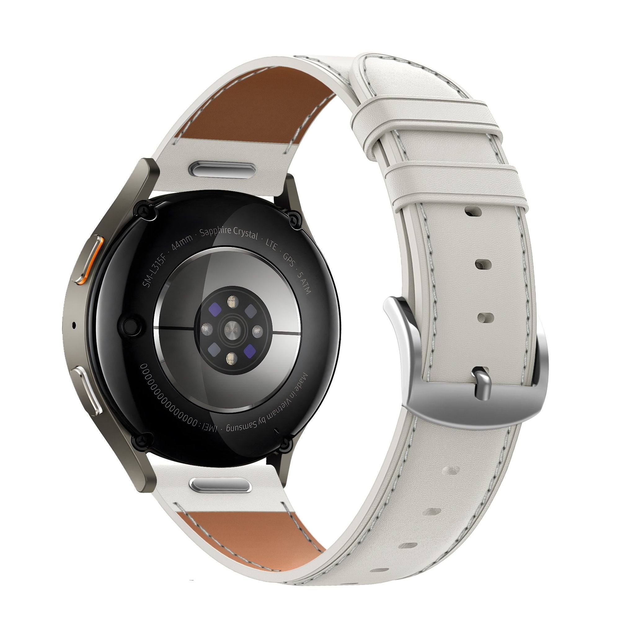Bandz Correa cuero 'Easy Fit' Huawei Watch GT 5 - 41mm (blanco)