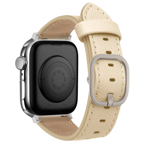 Leather Strap 'Deluxe', on a watch, 3/4 rear view