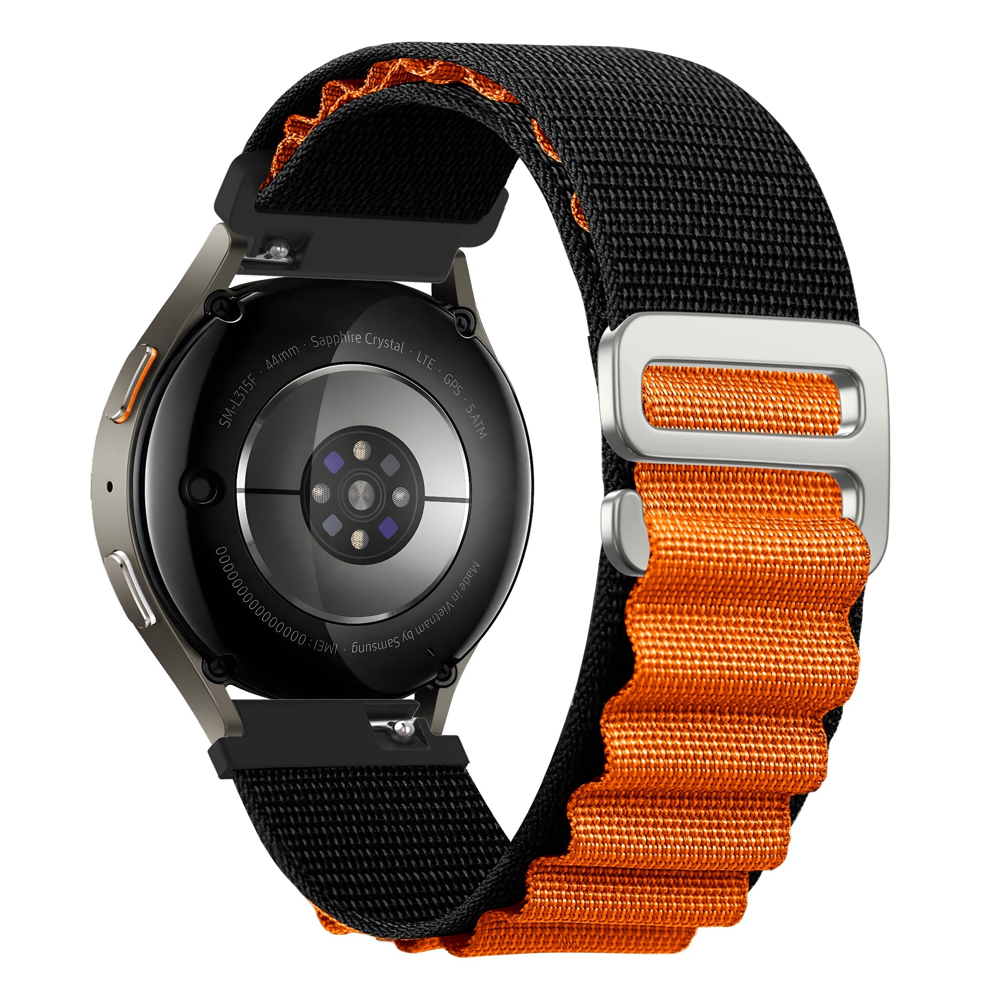 Bandz Correa nylon Alpine Samsung Galaxy Watch 7 - 40mm (negro/naranja)