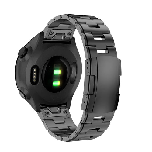 Bandz Garmin Forerunner 945 Titanium Link Strap (Grey)