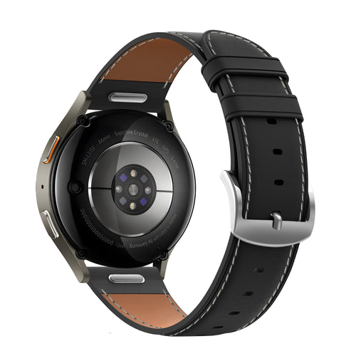 Bandz Correa cuero 'Easy Fit' Samsung Galaxy Watch 7 - 44mm (negro)